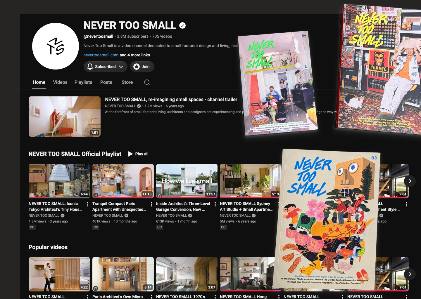 Never Too Small channel and publication